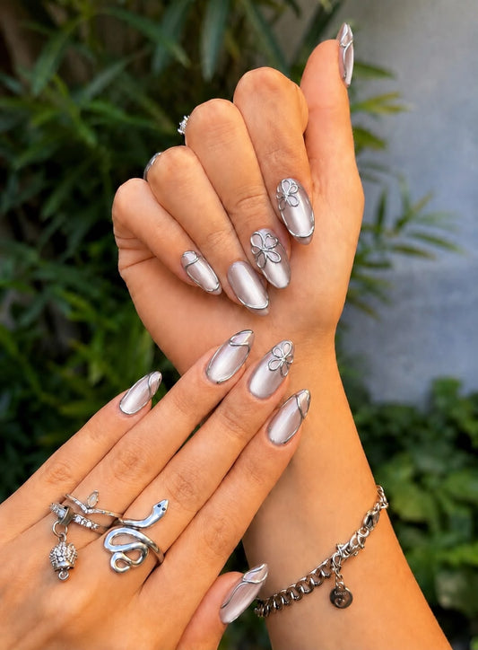 Silver Cat Eye with Chrome