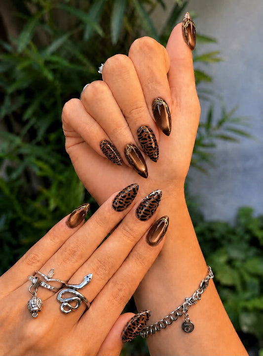 Brown Cat Eye with Leopard Print