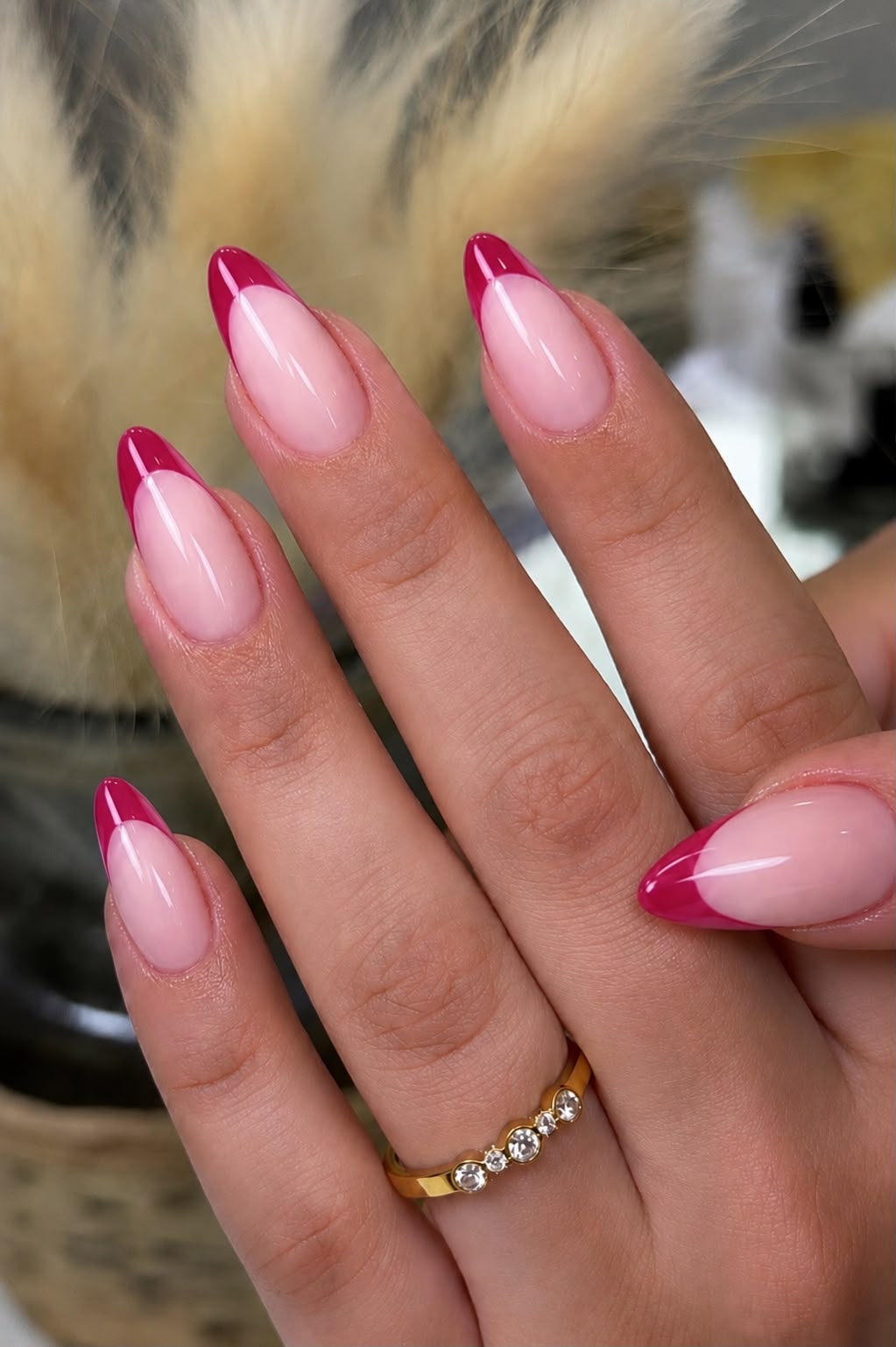 French Tip with Red