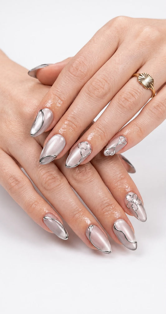 Silver Cat Eye with Chrome