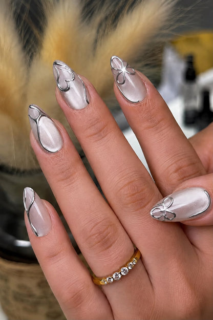 Silver Cat Eye with Chrome