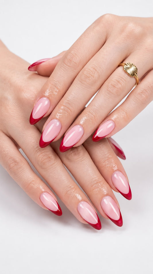 French Tip with Red