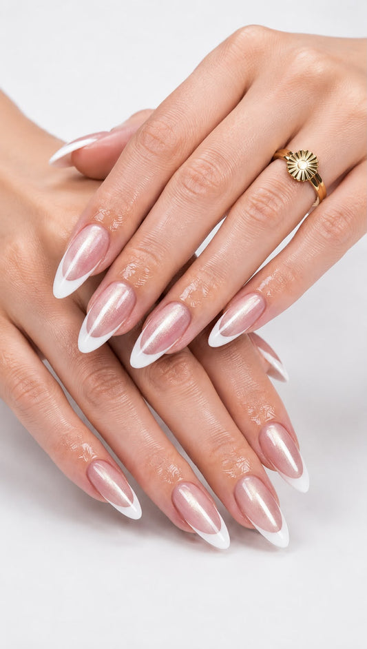 Cat Eye with French White Tip