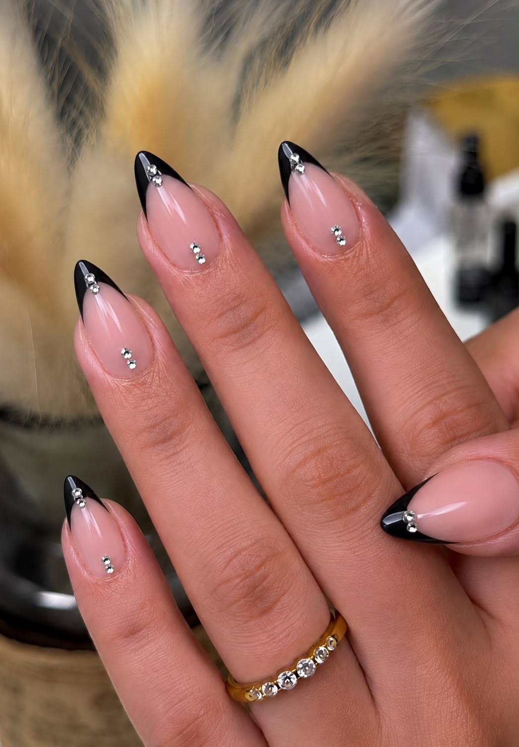 French Tip With Blue Crome