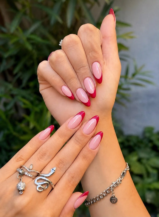 French Tip with Red